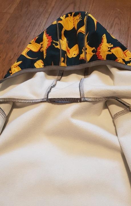 Tmavomodrá softshellová bunda s dinosaury, 134/140, 134