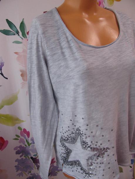 Modré žíhané tričko s flitry s.oliver, s.oliver,38