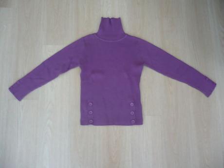 Fialový rolákový svetr, mothercare,134