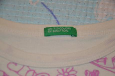 Benetton bavlněné tričko s potiskem, benetton,134