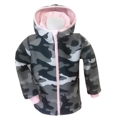 Softshellová bunda s fleecem, maskáč, 86 - 152