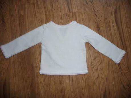 Bílá fleecová mikinka george 12-18m-vel.86, george,86