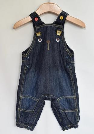 Džíny s laclem vel. 0 - 3 m, mothercare,62