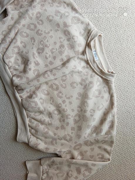 Crop top mikina zn."happy by kik" vel."134-140", kik,134