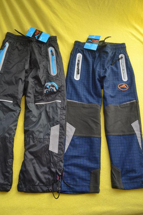 2x podzimní kalhoty šusťák a bavlna kugo,98-104, kugo,98 / 104