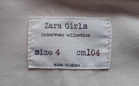 Tenký kabátek zara, vel. 104, zara,104