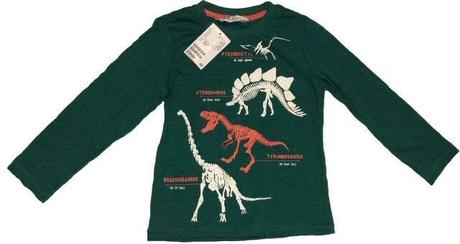 Zelené chlapecké dino triko, 2-4y, h&m,92