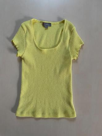 Úplet žluté elastické triko,vel one size, si si mi, xs