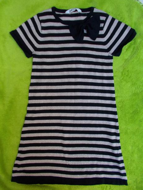 Třpytivé úpletové šaty h&m v. 134/140, h&m,134