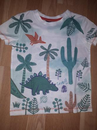 Bílé tričko s dinosaurem 98 george, george,98