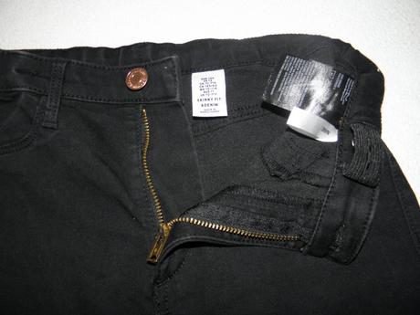 Dívčí černé rifle / džíny zn. h&m vel.146, h&m,146