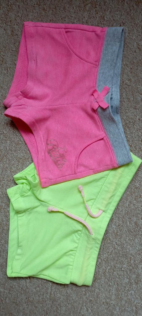 2x neon šortky zn."h&m a girls" vel."98", h&m,98