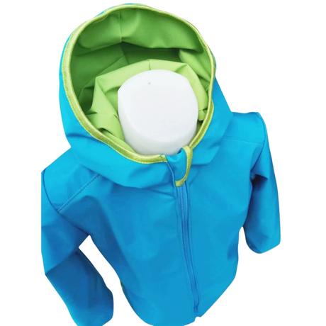 Dětská softshellová souprava  modro-zelená, 104