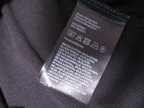 Crop top pružné řádkované letní tričko h&m, h&m,164