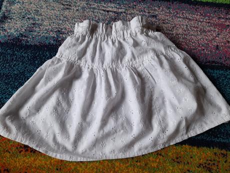 Bílá kolová sukýnka na holčičku, 110