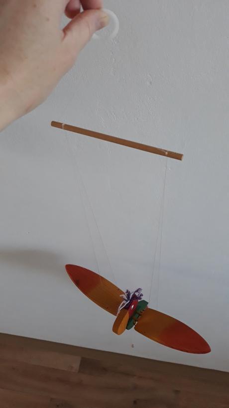 Dřevěný papoušek hračka, dekorace., 