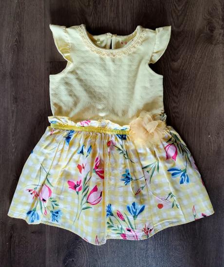 Krásné letní žluté šaty nutmeg,vel.80/86, nutmeg,80