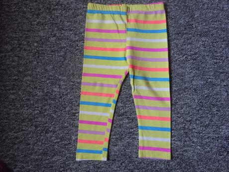 Legíny žluté s proužky, vel. 86, baby,86