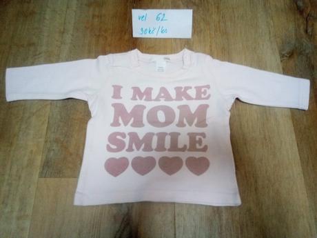 2 x tričko dlouhý rukáv, ham, cherokee, vel 62, h&m,62