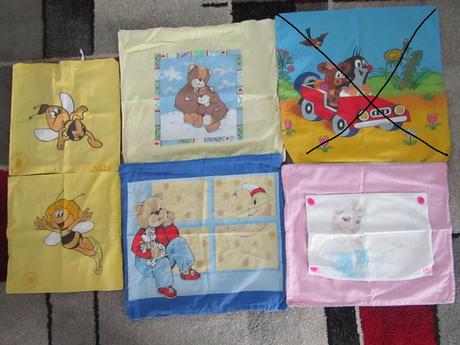 Dětské povlaky na polštářky-vilík,mája,elsa,