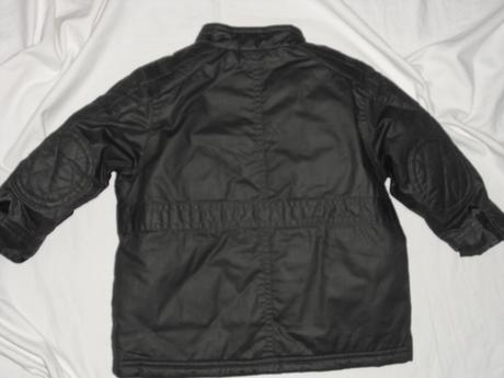 Luxusní černá přechodová bunda s páskem, 80