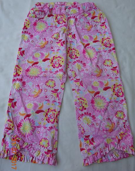 .bavlněné 3/4 kraťase,tříčtvrťáky, h&m,134