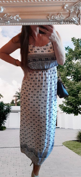 Forever&me viskózové dlouhé šaty, l