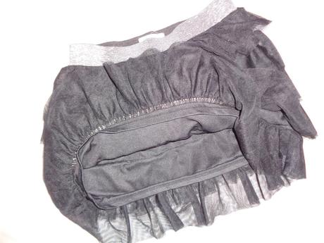 Super černá tylová volánková sukně - tutu, h&m,152