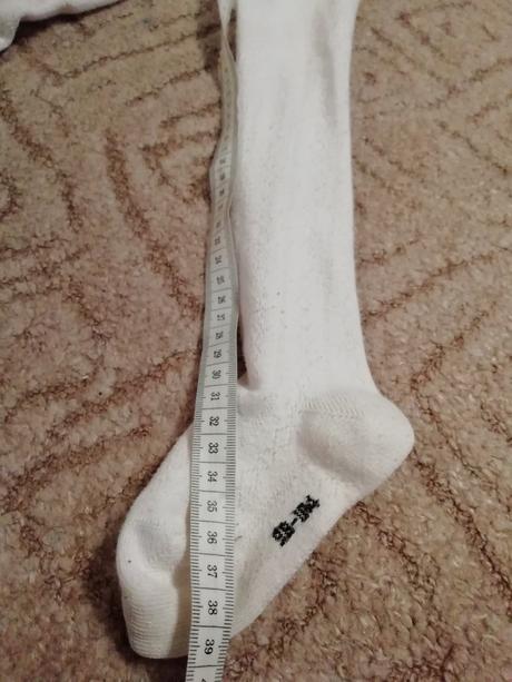 Bílé punčošky s krásným vzorem-86-92, f&f,86