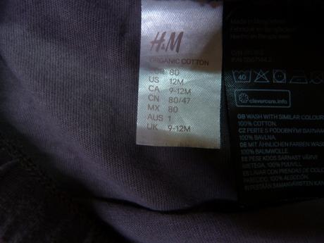 Bavlněné kalhoty vel. 80, h&m,80