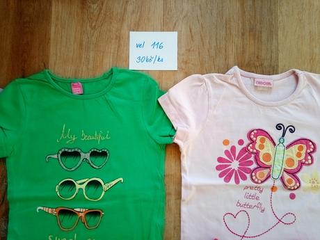 9 x tričko krátký rukáv, vel 116, h&m,116