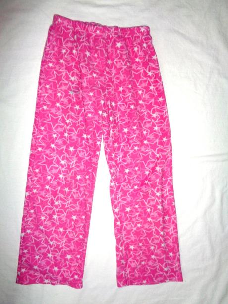 Růžové flísové kalhoty s hvězdičkami, f&f,128