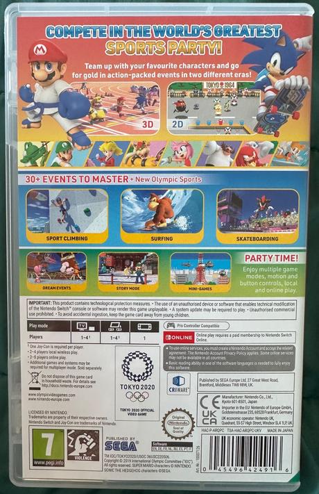 Mário sonic olympic games hra nintendo switch, 