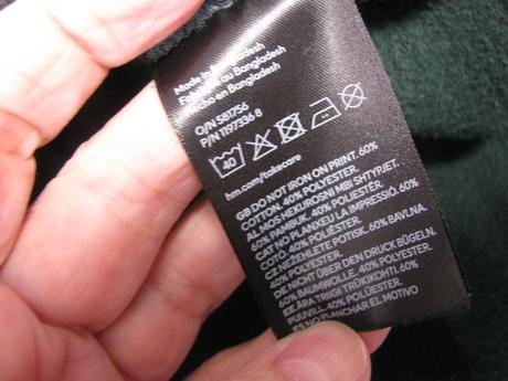 Dívčí tmavě zelená bavlněná mikina s nápisem h&m, h&m,140