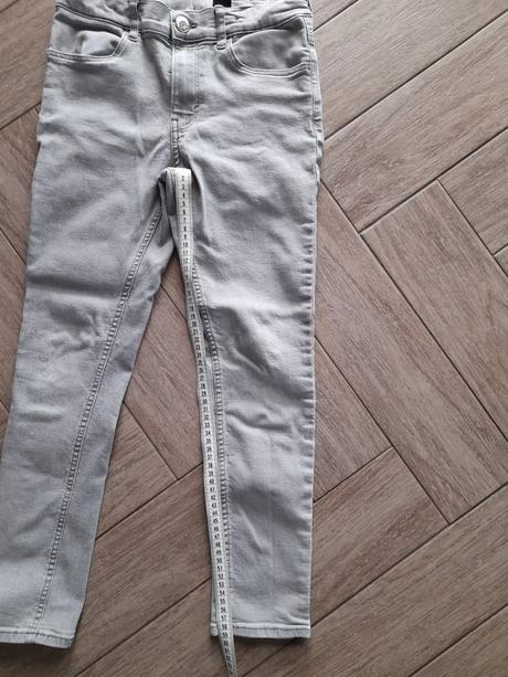 Chlapecké šedé skinny fit rifle zn. hm, vel. 146, h&m,146