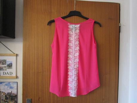 Pěkná lehoučká růžovo-fialová halenka, vel. 40 (l), gate,l