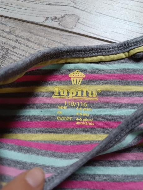 Pruhované tričko 110/116, lupilu,110