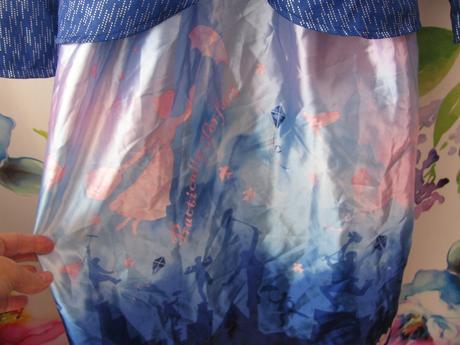 Krásné karnevalové, modré šaty mary poppins, 