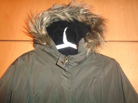 Luxusní khaki parka - zimní, 44