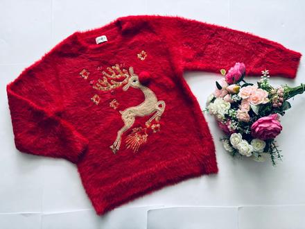 D79/ svetr vánoční hřejivý - v.5/6 let, 116
