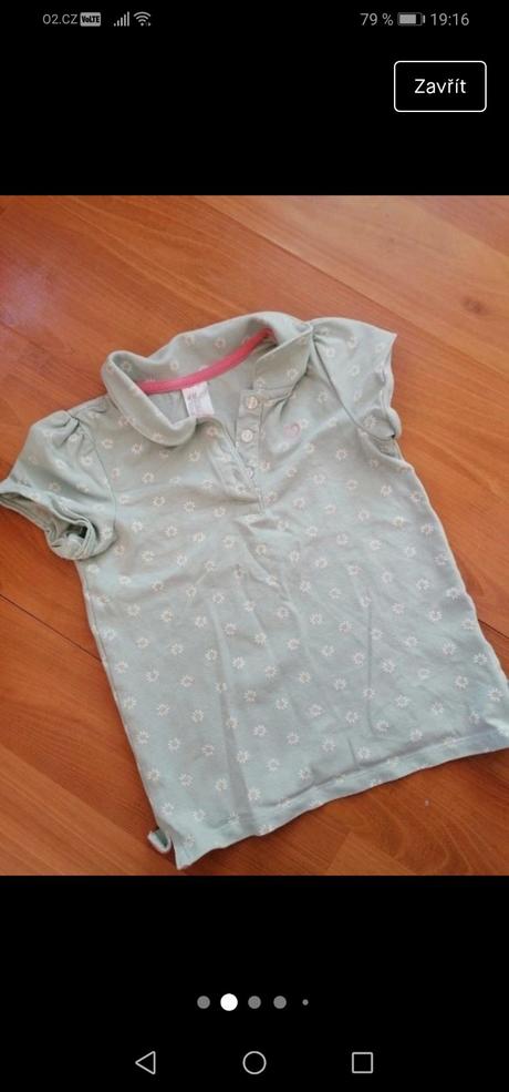 Dětské tričko s květinami, h&m, h&m,92