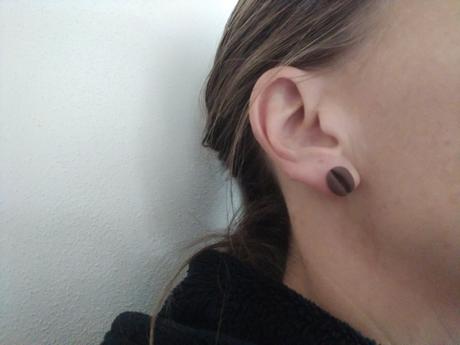 Naušnice kávová zrna handmade,