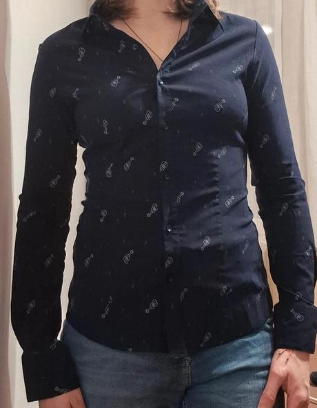 Dámská košile - s hudebním motivem vel. m, m