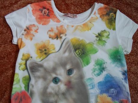 Bílé tričko triko krátký rukáv, 140