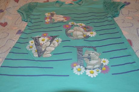 158 164 170 176 tyrkysové třičko s kamínky, 170