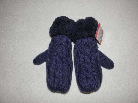 Nové pletené rukavice palčáky s kožíškem vel.110, 110