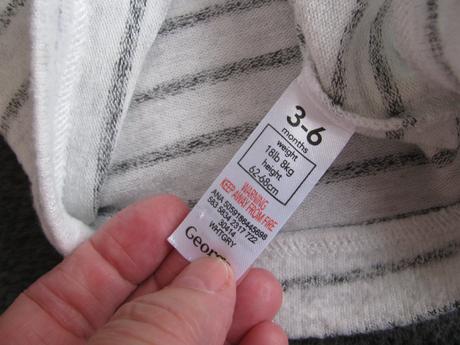 Jemná mikina s proužkem v.3-6 měs. unisex, george,68