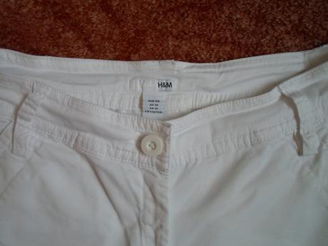 Bílé kraťasy kraťásky šortky, h&m,40