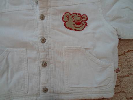 Bílá bunda bundička manžestrová, 80