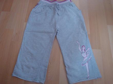 Tepláky pro děvčata - sv. šedé s baletkou, adams,128